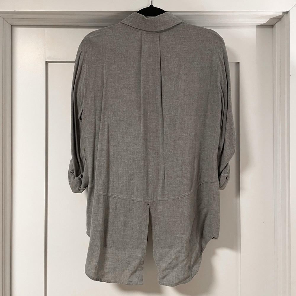 Bella Dahl Gray Button Down - Picture 2 of 3